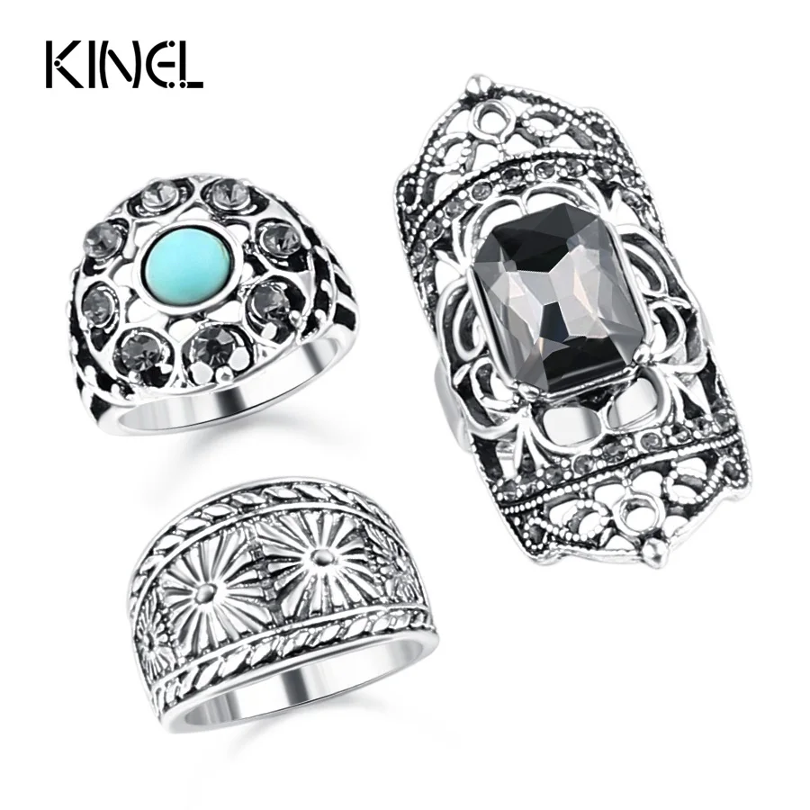 Новинка 2017 комплекты колец в стиле панк с большими костяшками для искусственных