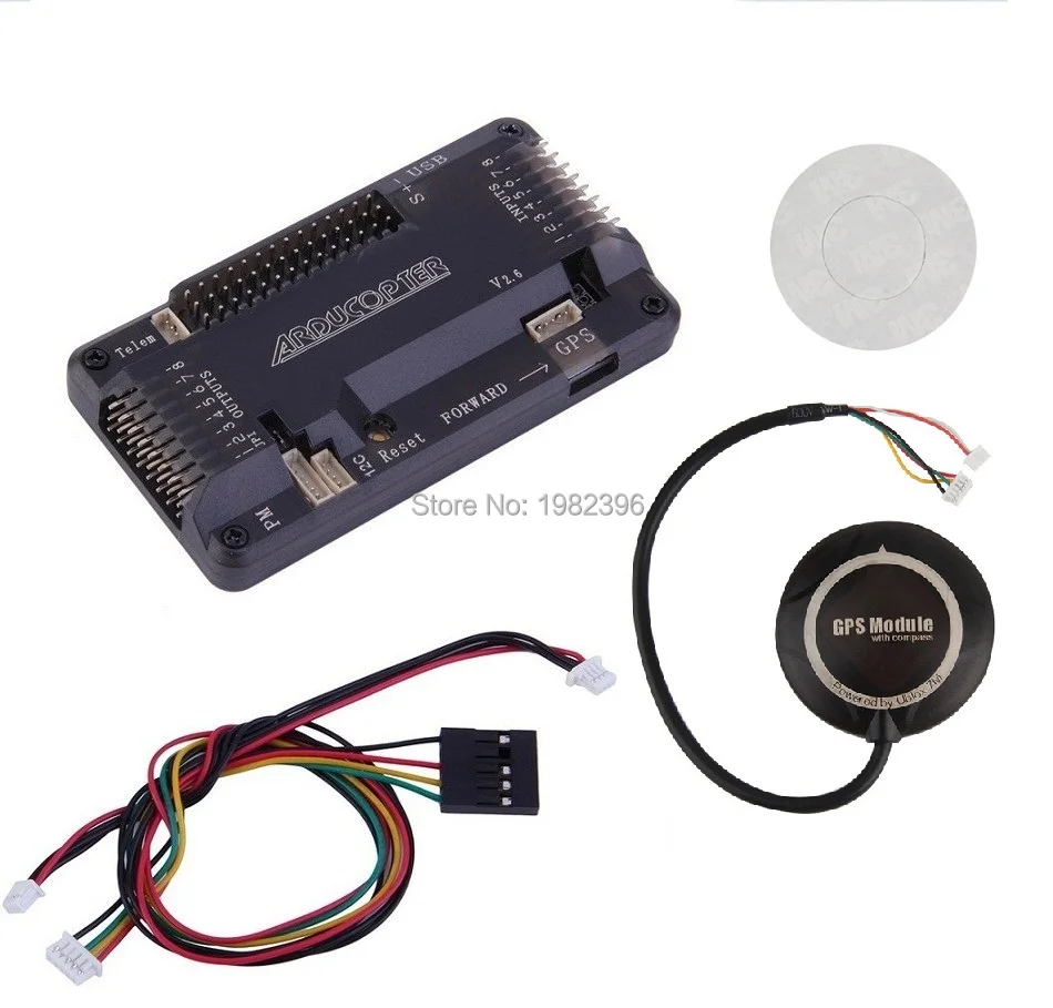 Контроллер полета ArduPilot Mega APM 2 6 + стандартный GPS 7M с компасом лучше чем модуль
