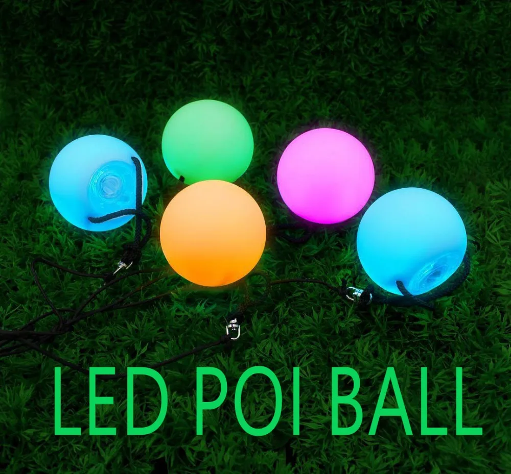 

LED Glow POI Ball Belly Dance Accessories RGB LED POI Thrown Balls Belly Dance Hand Props Stage Performance Accessories
