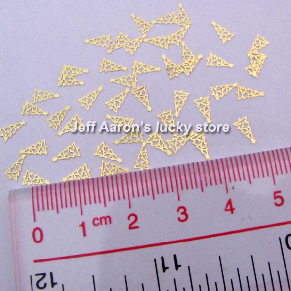 Кавайный дизайн 3d золотая металлическая Рождественская елка наклейки для