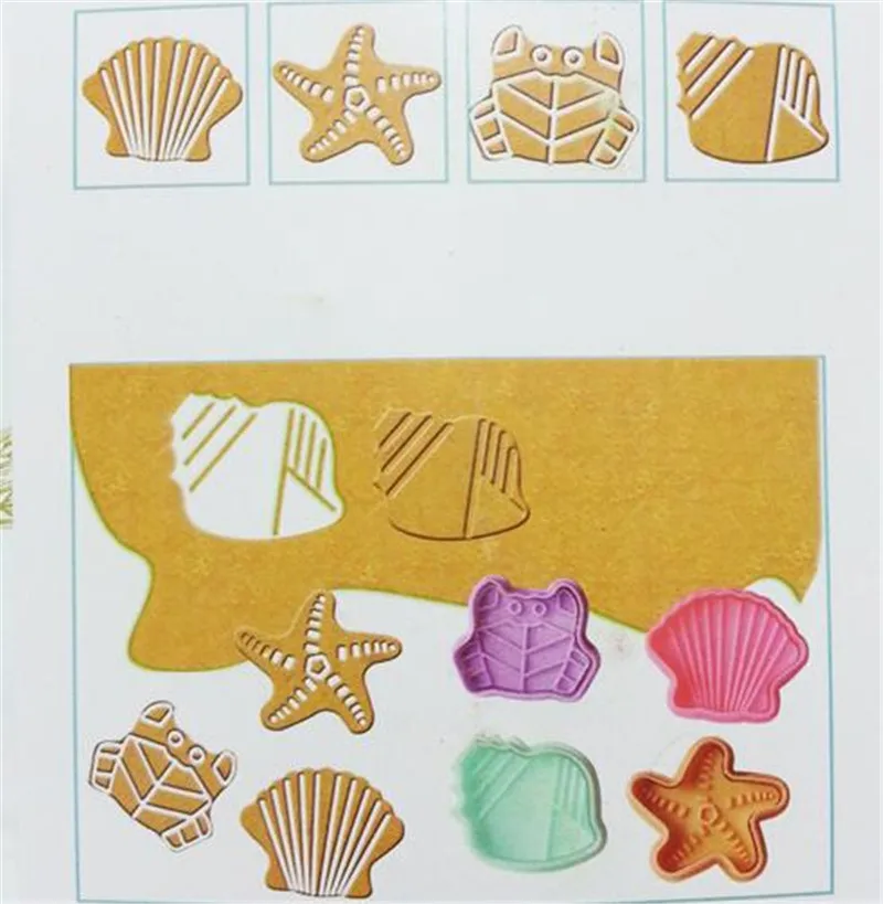 Пластиковый Плунжер для печенья 4 шт./лот|biscuit cookies|cookie biscuitcookie cutter |