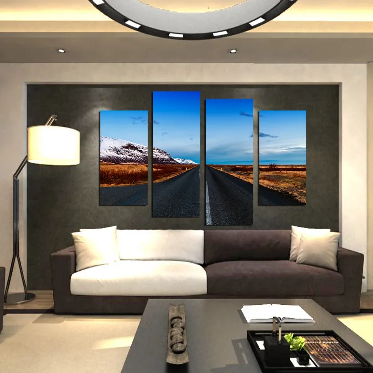 

FOUR PC NO FRAME expressway Oil Painting Printed Oil Painting On Canvas Oil Painting for Home Decor Wall Decor