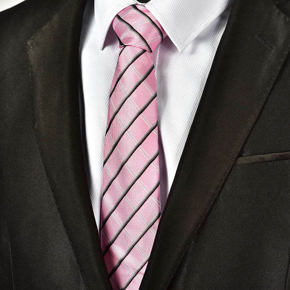 CHIRARROSE мужской галстук деловой Полосатый Узор формальный Удобный Повседневный