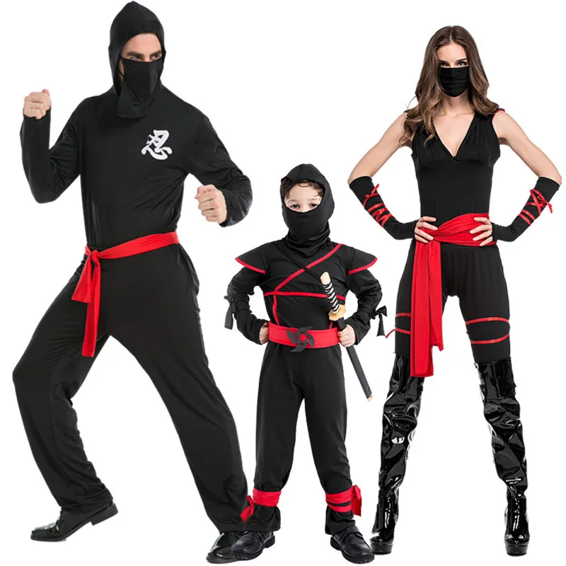 

Halloween masked warrior costume role play black ninja suit stage costume lover Ninja