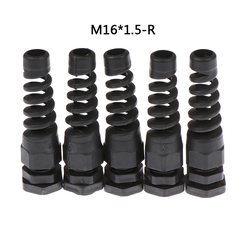 C 5 шт. IP67 Водонепроницаемый M12/M16/M18/M20 кабельный ввод Разъем пластик Flex спираль натяжения протектор для 3-12 мм провода нитки - Цвет: C