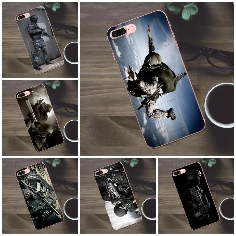 Мягкий чехол Bixedx с принтом тактическое снаряжение рисунок для Apple iPhone 4 4S 5 5C SE 6 6S 7 8