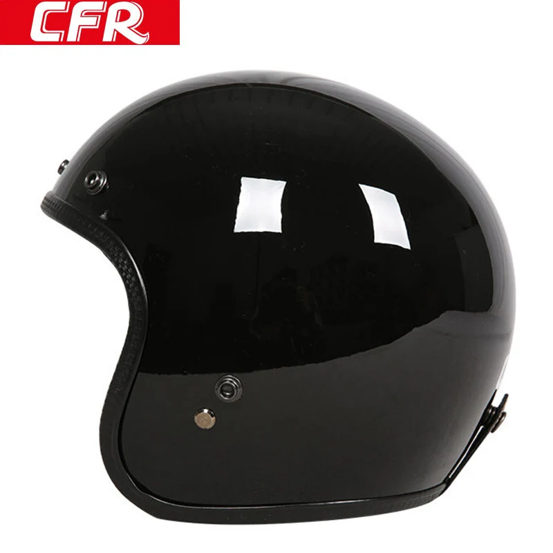 CFR Ретро стекловолокно реактивный шлем 3/4 открытый лицо мото rbike локомотив