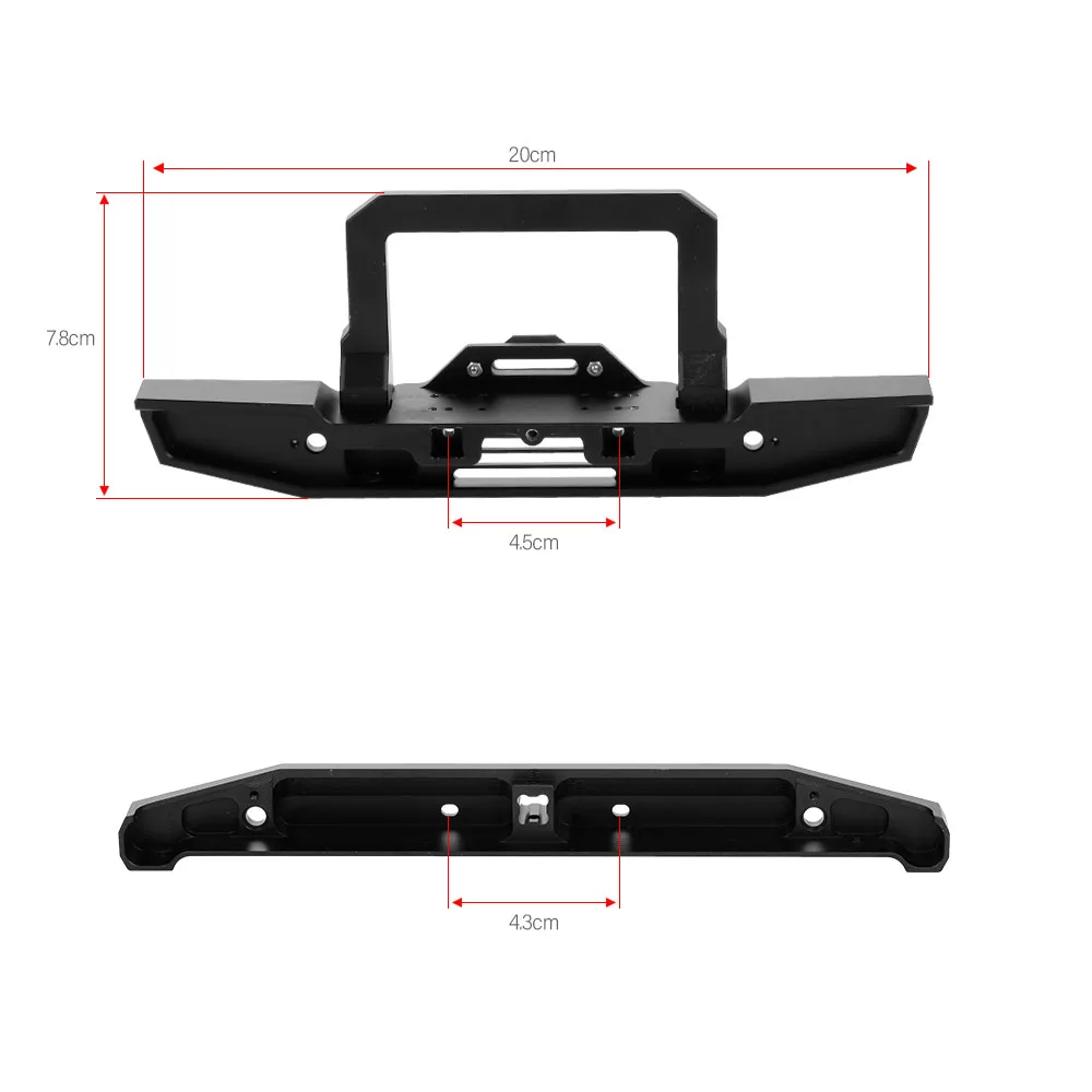 Передние и задние металлические бамперы GOOLRC с запасным держателем шин 4