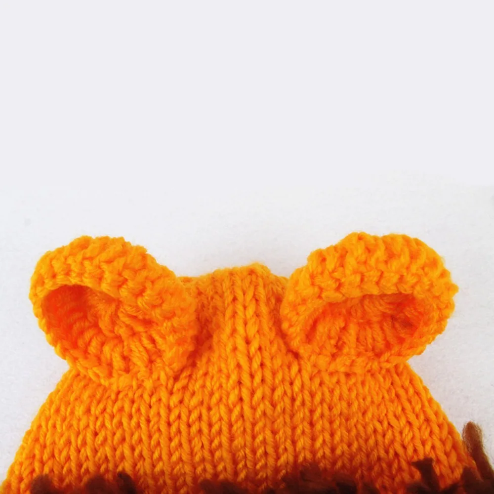 

Puseky Crochet Newborn Photography Props Infant Costume Outfit Cute Baby Hat Costume Set Animal Lion Babe Clothing Accessories