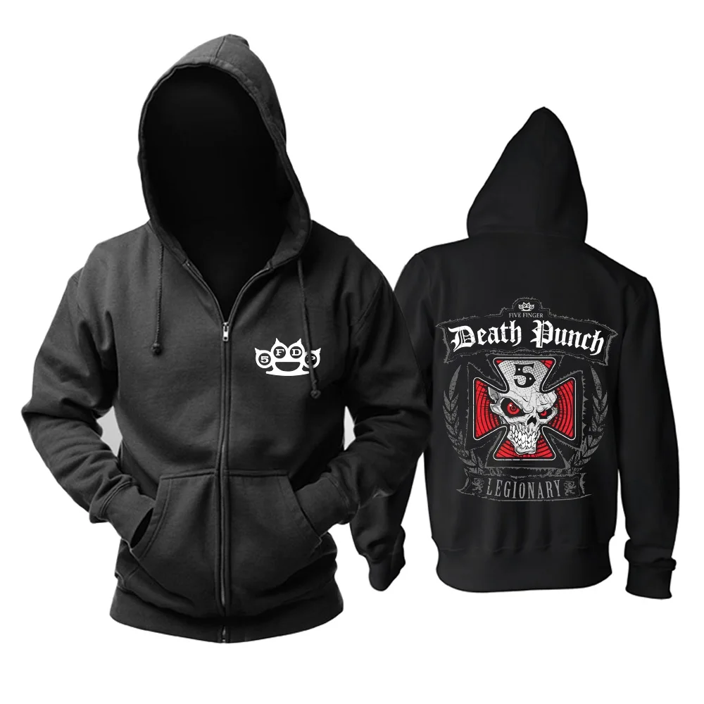 15 дизайнов, толстовки с капюшоном Five Finger Death Punch Rock, толстовка на молнии, флисовая куртка 5FDP, панк, hardrock, тяжелый металл, Череп, sudadera - Цвет: 13