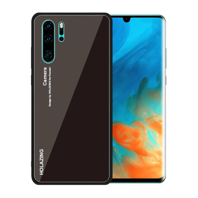 Градиентные стеклянные чехлы для телефонов Huawei P Smart 2019 Plus P20 Lite Pro P30 Nova 3E цветной