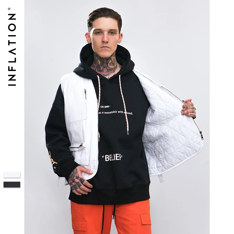 Инфляция 2018 Новый Уличная тактический жилет хип хоп без рукавов Жилеты мужские