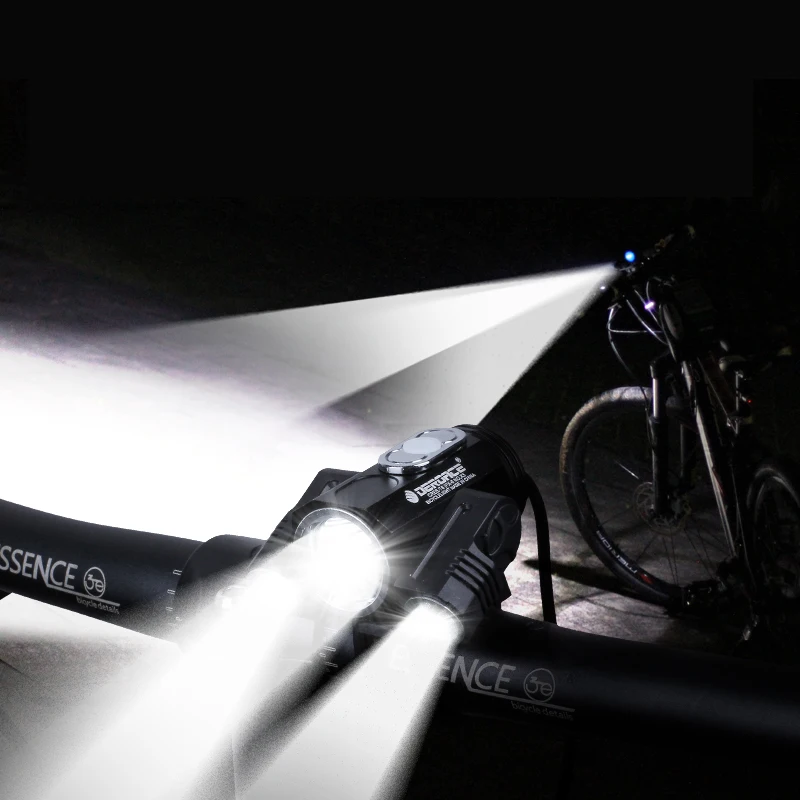 Buy DEROACE Bicycle Light Rechargeable Waterproof Bike Warning Flashlight bike USB IPX-6 Lamp holder accessories on