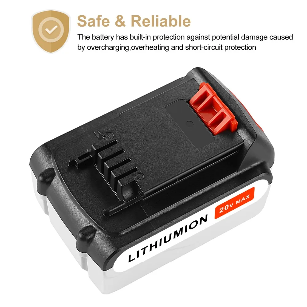 5000 мАч новая Замена 20V MAX аккумуляторная батарея для Black Decker LB20 LBXR20 LB2X4020