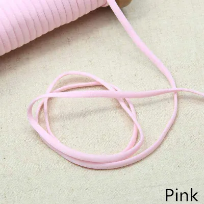Pink Meetee 23 ярдов 5 мм веревка эластичная лента веревка лента плечевой ремень детская лента для волос кольцо для волос обувь аксессуары ручной работы BD393 - Цвет: Pink