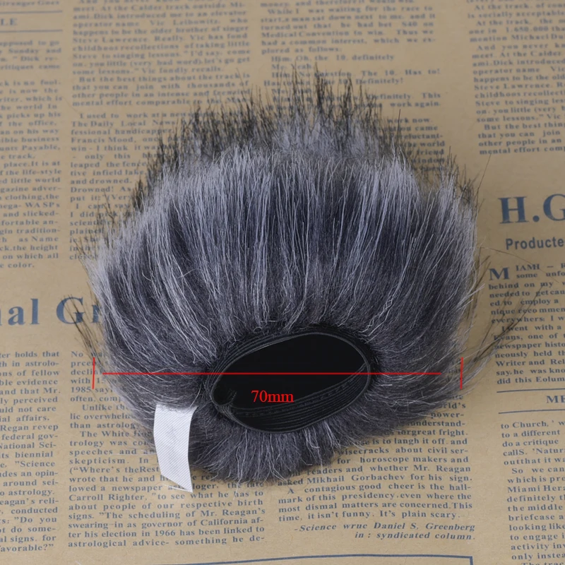 Профессиональный уличный микрофон с пушистой крышкой ветрозащитная защита