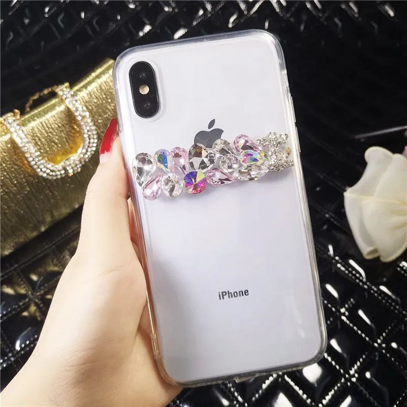 Роскошные шикарные прозрачные чехлы со стразами для телефона Samsung j5 j7 j6 j8 A5 A7 A9 A8 A6