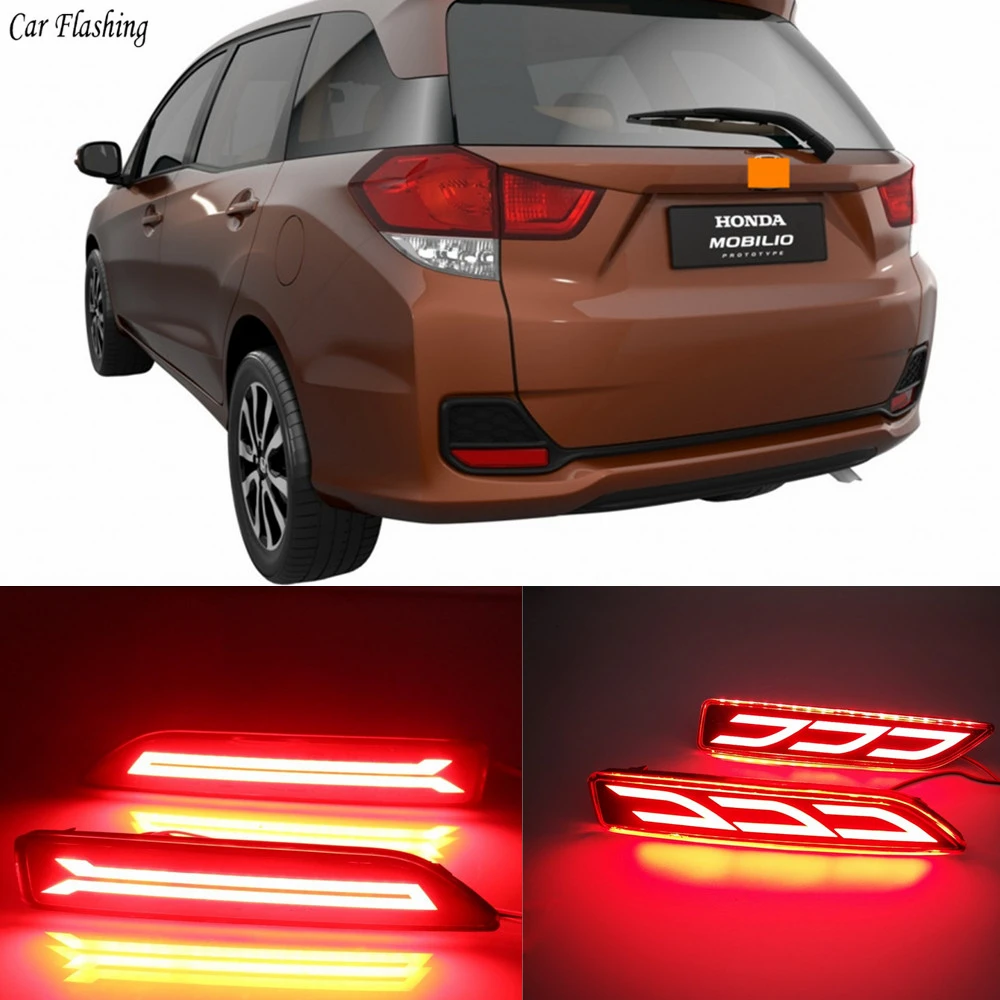 Автомобильный мигающий 2 шт. светодиодный задний противотуманный фонарь