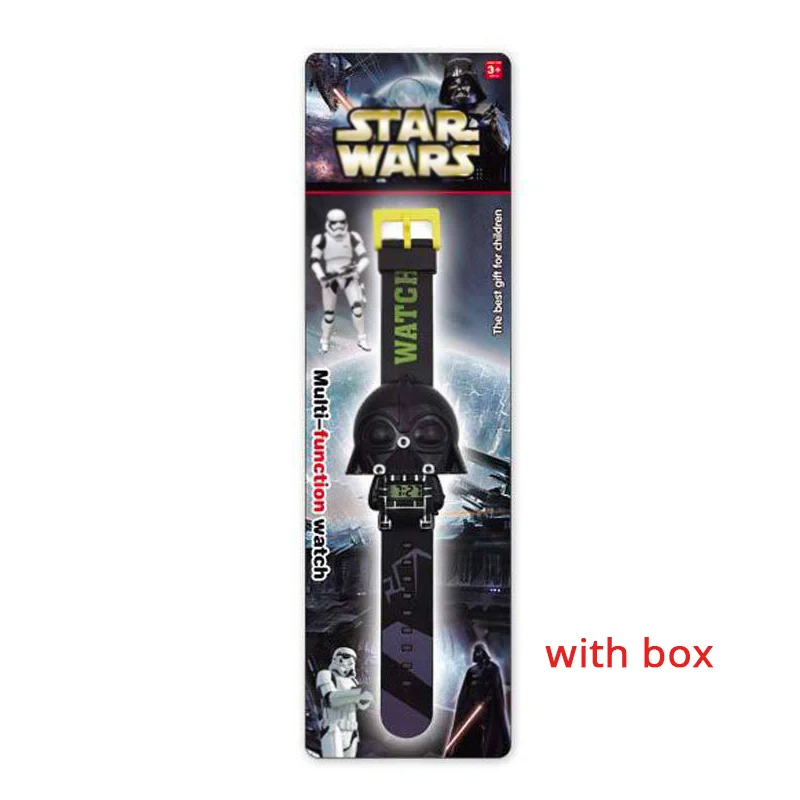 P WITH BOX Электронные Мультяшные детские часы с телескопической деформацией, кошкой, машиной, человеком-пауком, детские наручные часы для студентов, мальчиков, девочек, детские наручные часы - Цвет: P WITH BOX