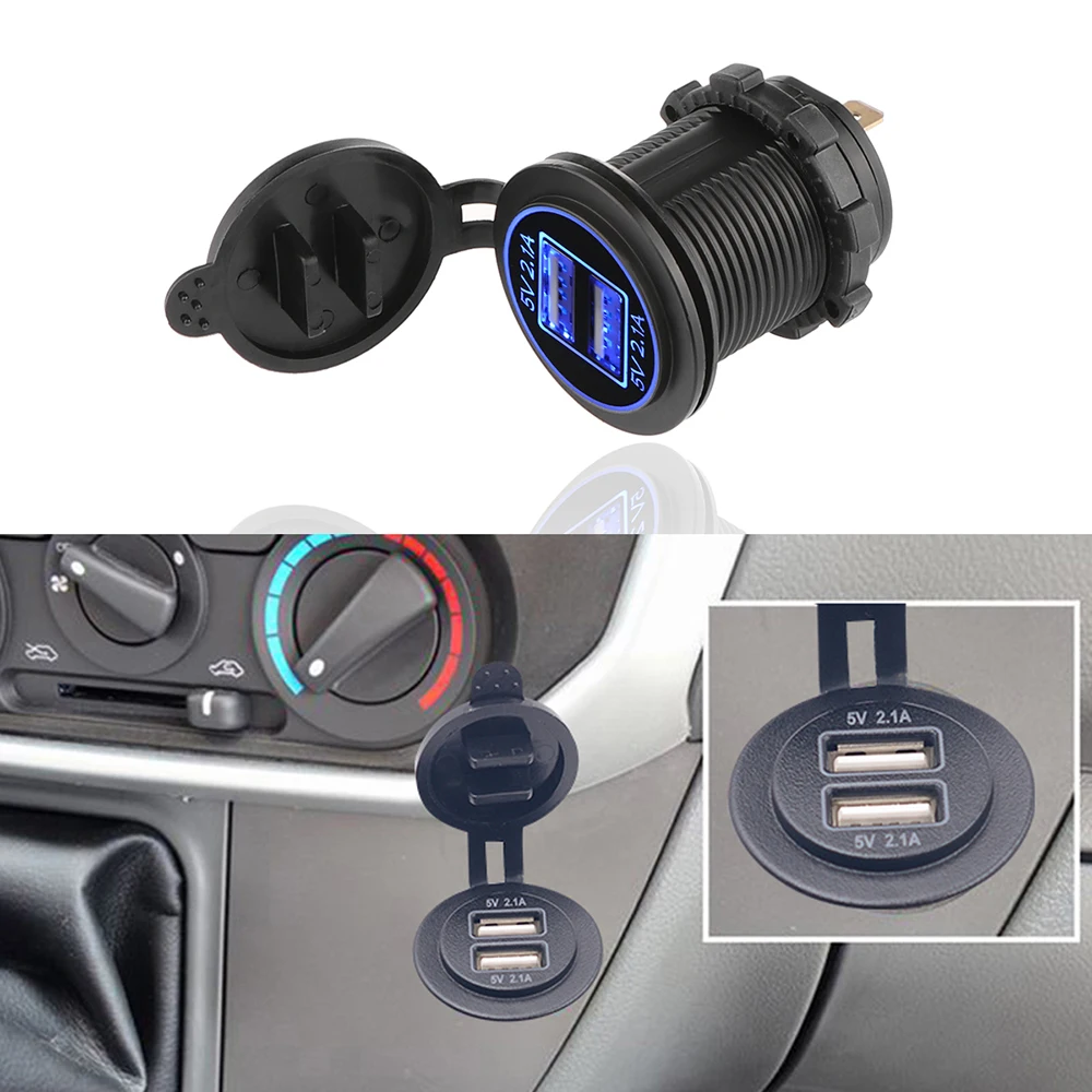 Зарядное устройство POWSTRO с двумя USB разъемами 12 24 В|charger power adapter|charger powerdual usb |