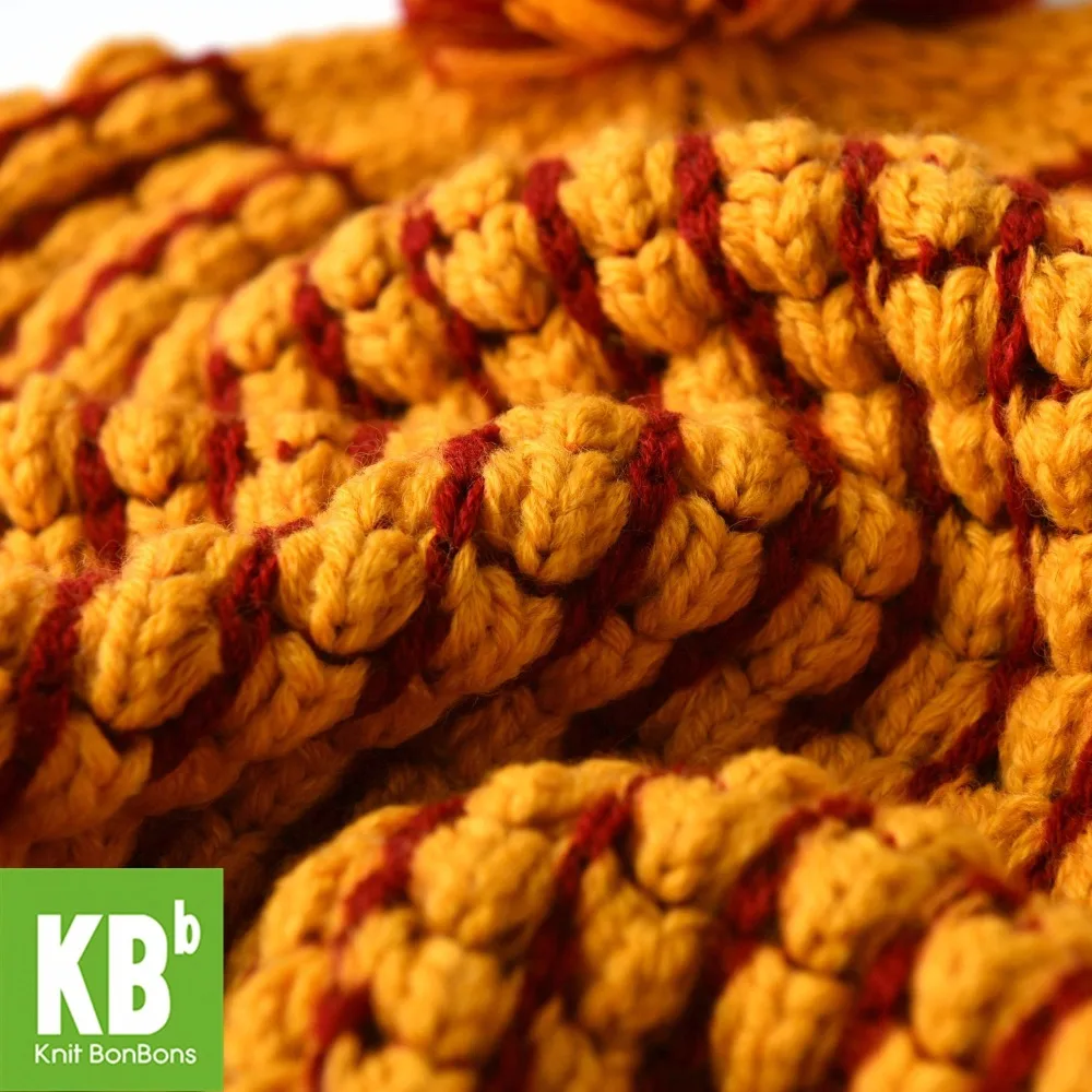 2018 KBB весна оранжевый цвет Теплая Рождественская коробка полосатая помпон
