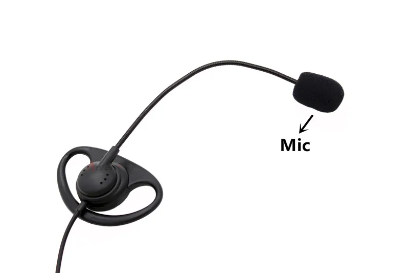 2-контактный d-образный наушник с крючком гарнитура пальцом PTT + микрофон для Kenwood