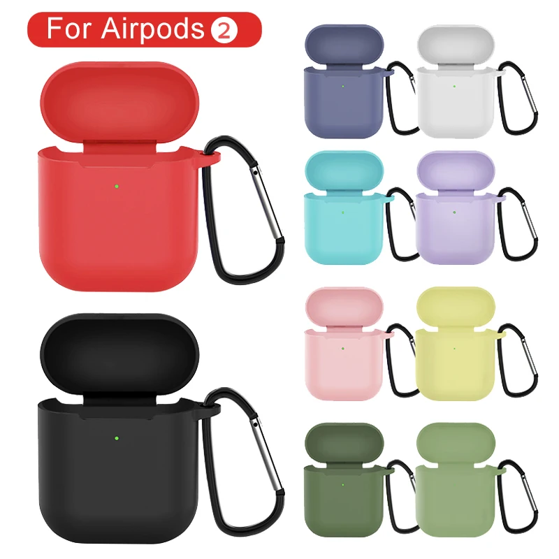 ТПУ Bluetooth беспроводной чехол для наушников AirPods 2 защитный Аксессуары кожи Apple Airpods