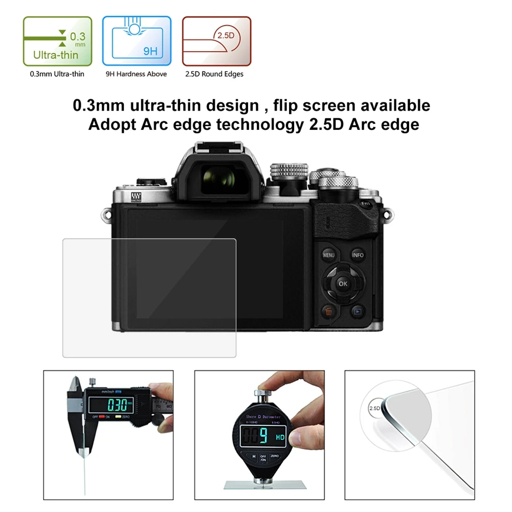 Закаленное стекло PULUZ 2.5D изогнутый ЖК-дисплей ультратонкая 0 3 мм 9H зеркальная