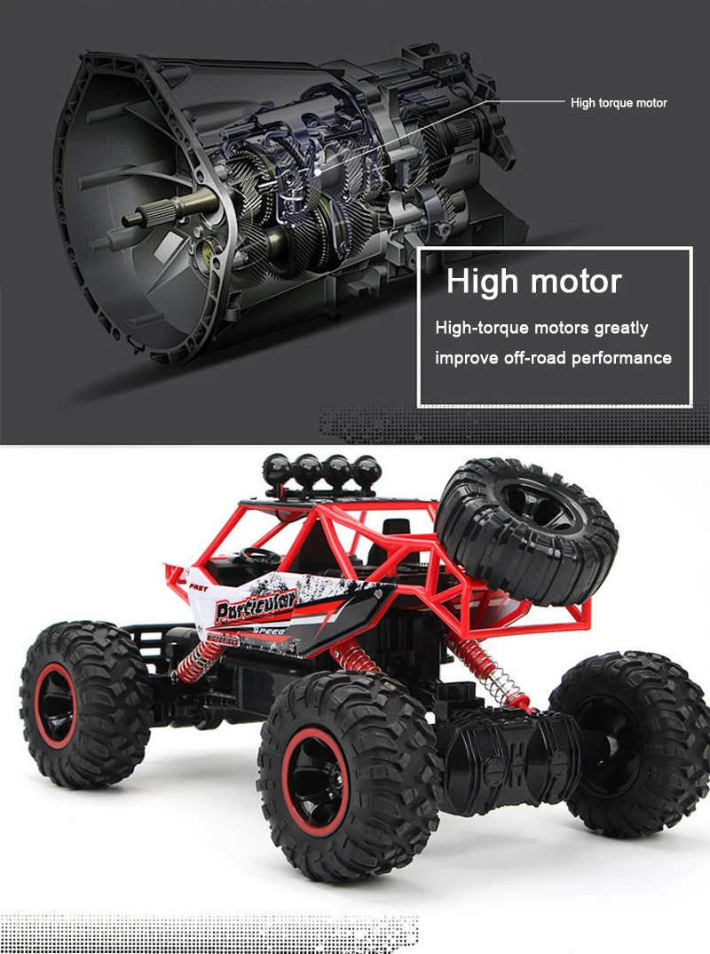 QWZ 1:12 RC автомобиль 4WD альпинистский автомобиль 4x4 двойной привод двигателей Bigfoot автомобиль дистанционное управление Модель внедорожный автомобиль для мальчиков детские подарки