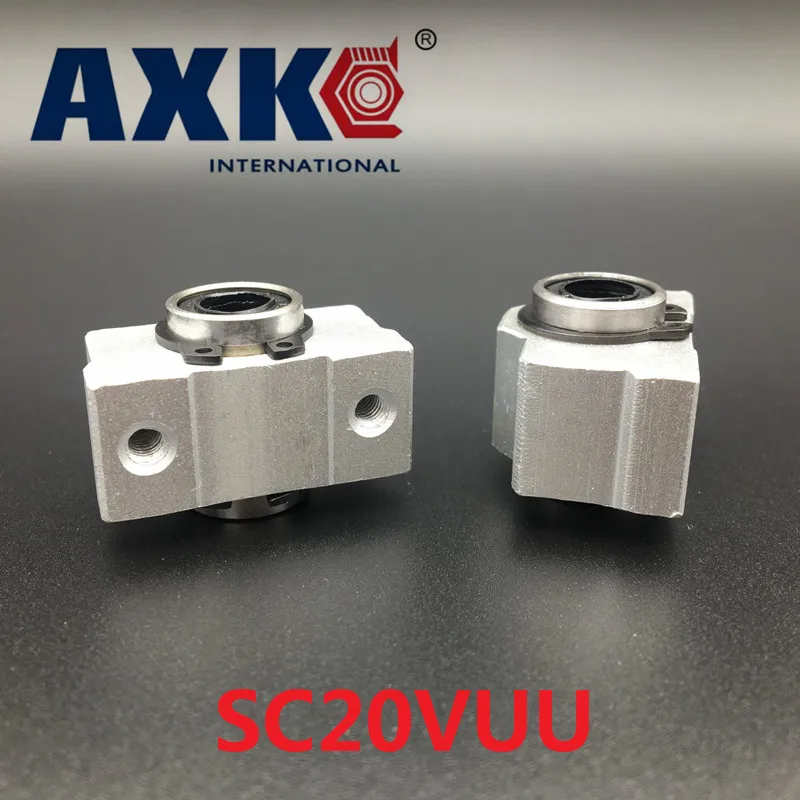 Axk 2 шт. Sc20vuu Sc20v Scv20uu Scv20 20 мм блок ЧПУ сделай сам короткий скользящий Блок Линейный