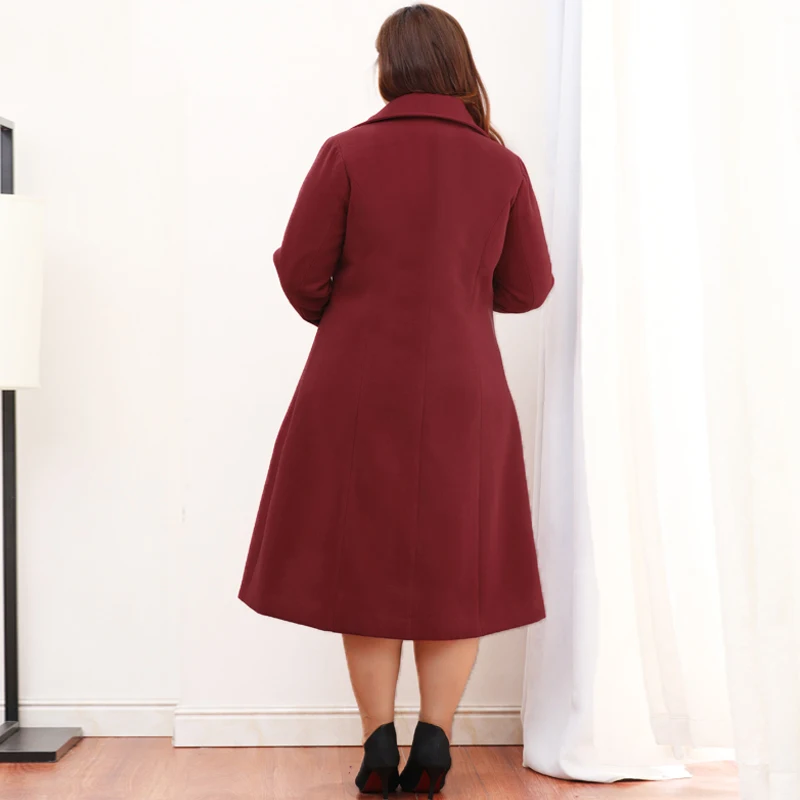 4XL 10XL зимнее пальто большого размера Женская шерстяная куртка новинка 2021