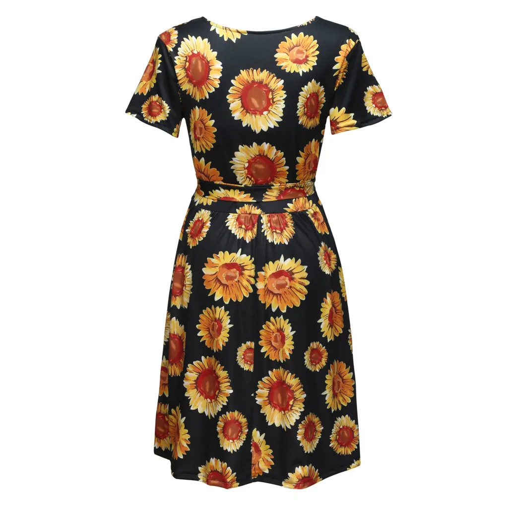 Одежда для беременных в китайском стиле Повседневное платье с цветочным принтом