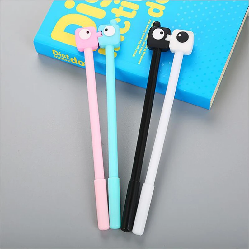 

2 шт. симпатичная гелевая ручка для пары, милые канцелярские принадлежности для учеников, 0,5 мм водная ручка, модная черная ручка, офисные и ш...