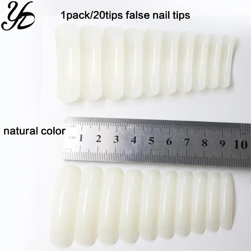 Короткие 20 шт Круглые Ractangle салонные накладные ногти для 3D акриловый УФ гель