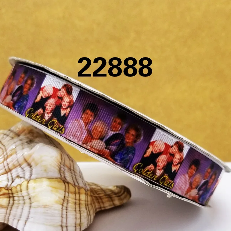 50 двор мультфильм печатных grosgrain ленты 22888 - Цвет: 22888
