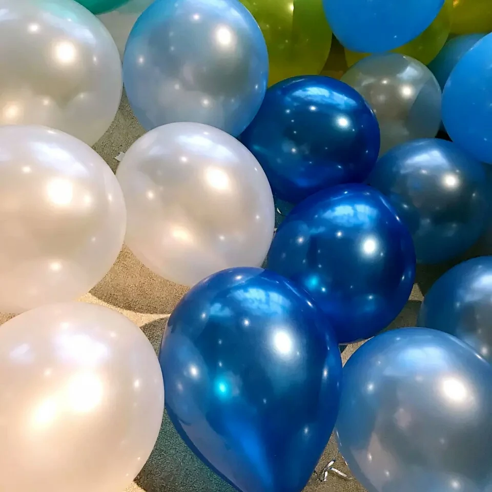 Шары в форме жемчуга латексные шарики розового синего золотого серебряного