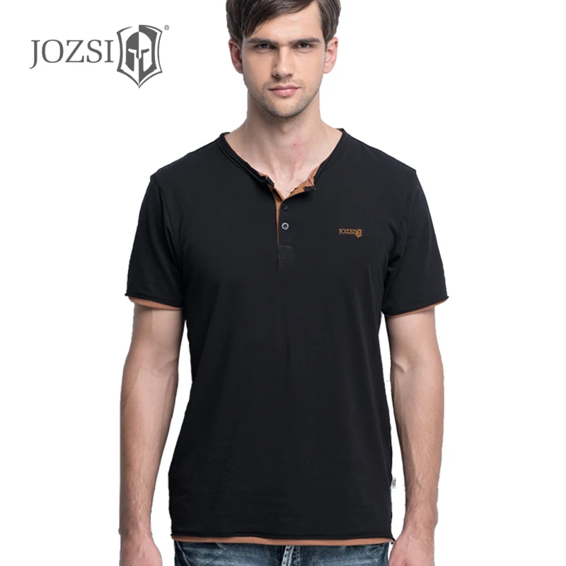 Весенне летняя мужская футболка с v образным вырезом и короткими рукавами