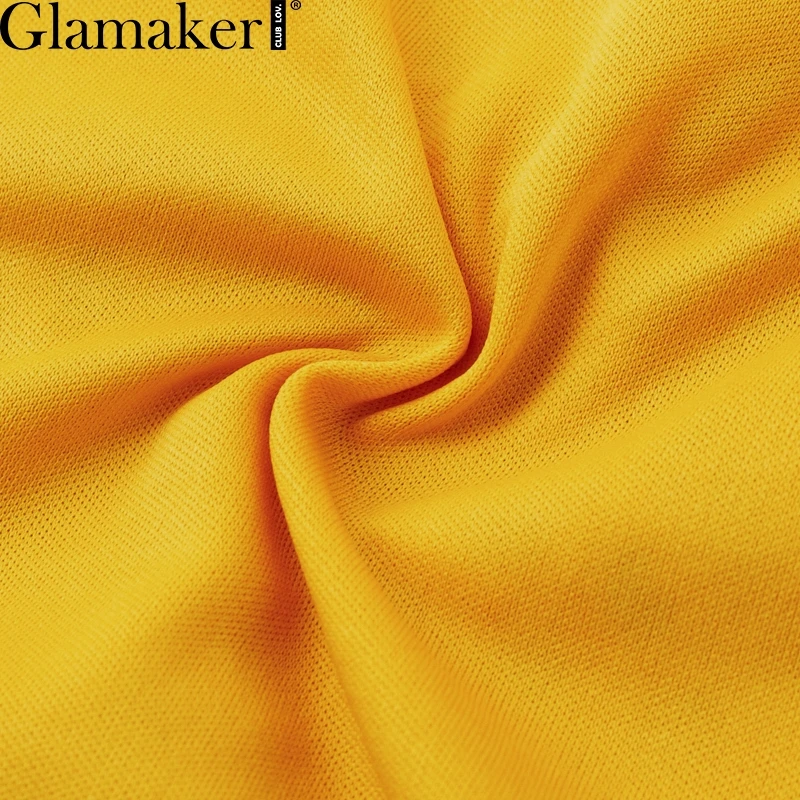 Glamaker, Сексуальное желтое длинное платье, женское, белое, с рюшами, из двух частей, облегающее макси платье, с разрезом, кружевное, Осеннее, праздничное, элегантное