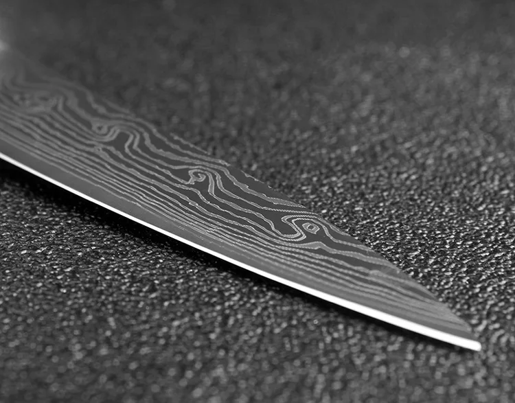 3,5 дюймов ножи для чистки овощей и фруктов с красивым узором стали очень острый кухонный нож для фруктов жизнь инструменты цвет деревянной ручкой, 1 шт