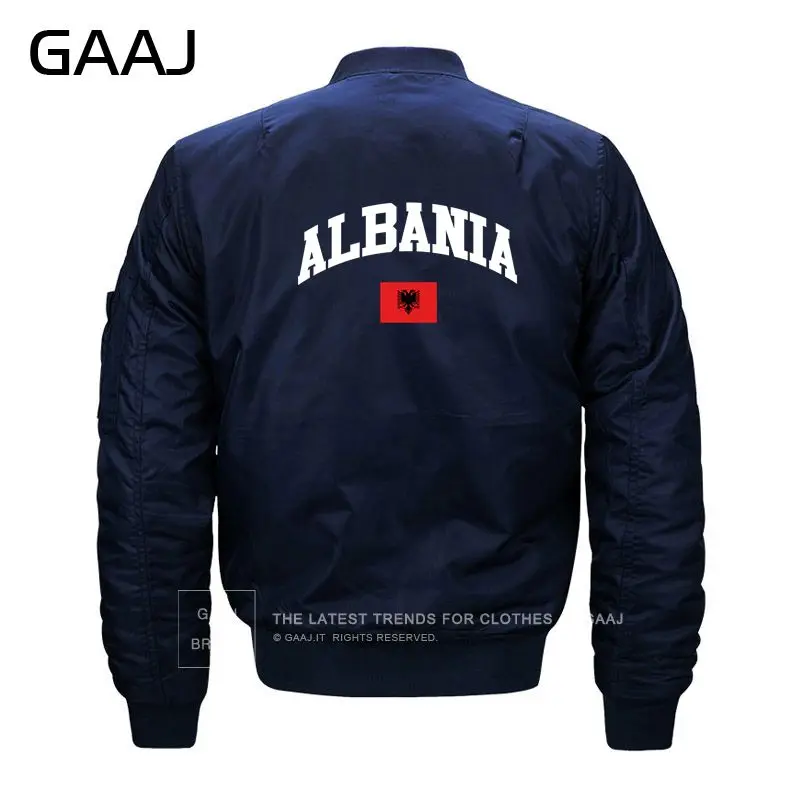 GAAJ Албания флаг куртки Для мужчин 6XL 7XL 8XL плюс Размеры куртка брендовая одежда мода для мужчин военные Стиль войны#6214 В - Цвет: Thin Navy