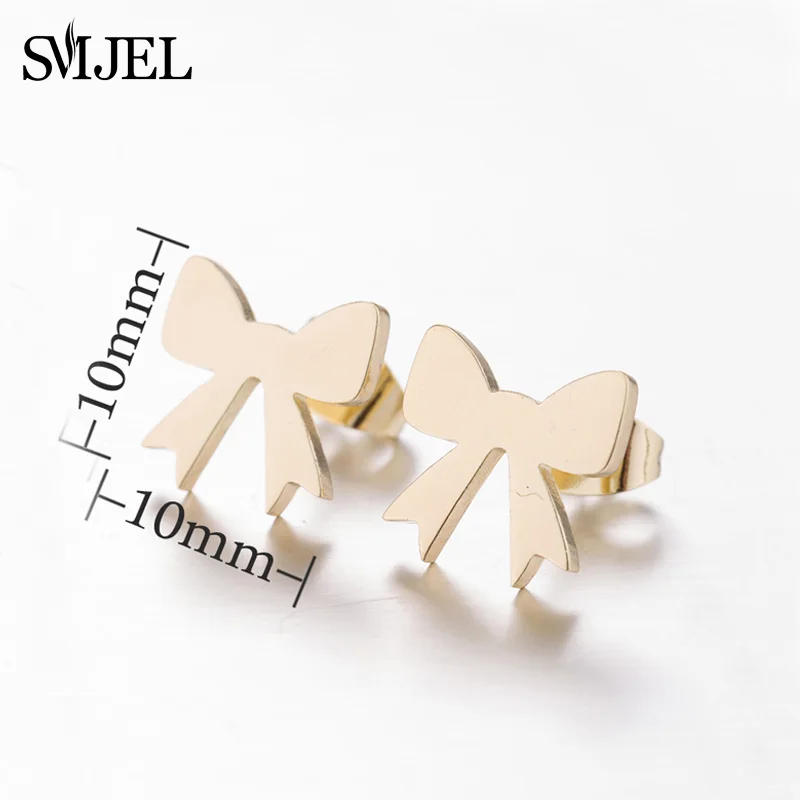 Женские серьги гвоздики SMJEL милые корейские из нержавеющей стали для женщин