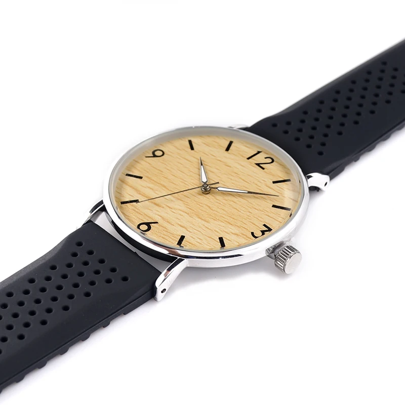BOBO BIRD Fashion Casual Quartz Wooden Wristwatch For Men And Women Wood Watches Soft Silcone Band Relogio Masculino Feminino | Наручные
