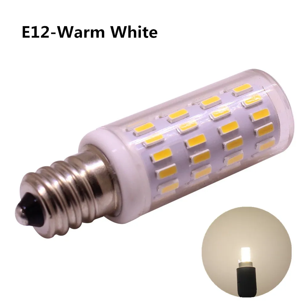 E12-Warm White E12 E14 Мини светодиодный светильник-кукуруза 3 Вт 12 В заменяет 30 Вт галогенный светильник SMD 4014 300 люмен белый теплый белый для внутренней люстры - Испускаемый цвет: E12-Warm White