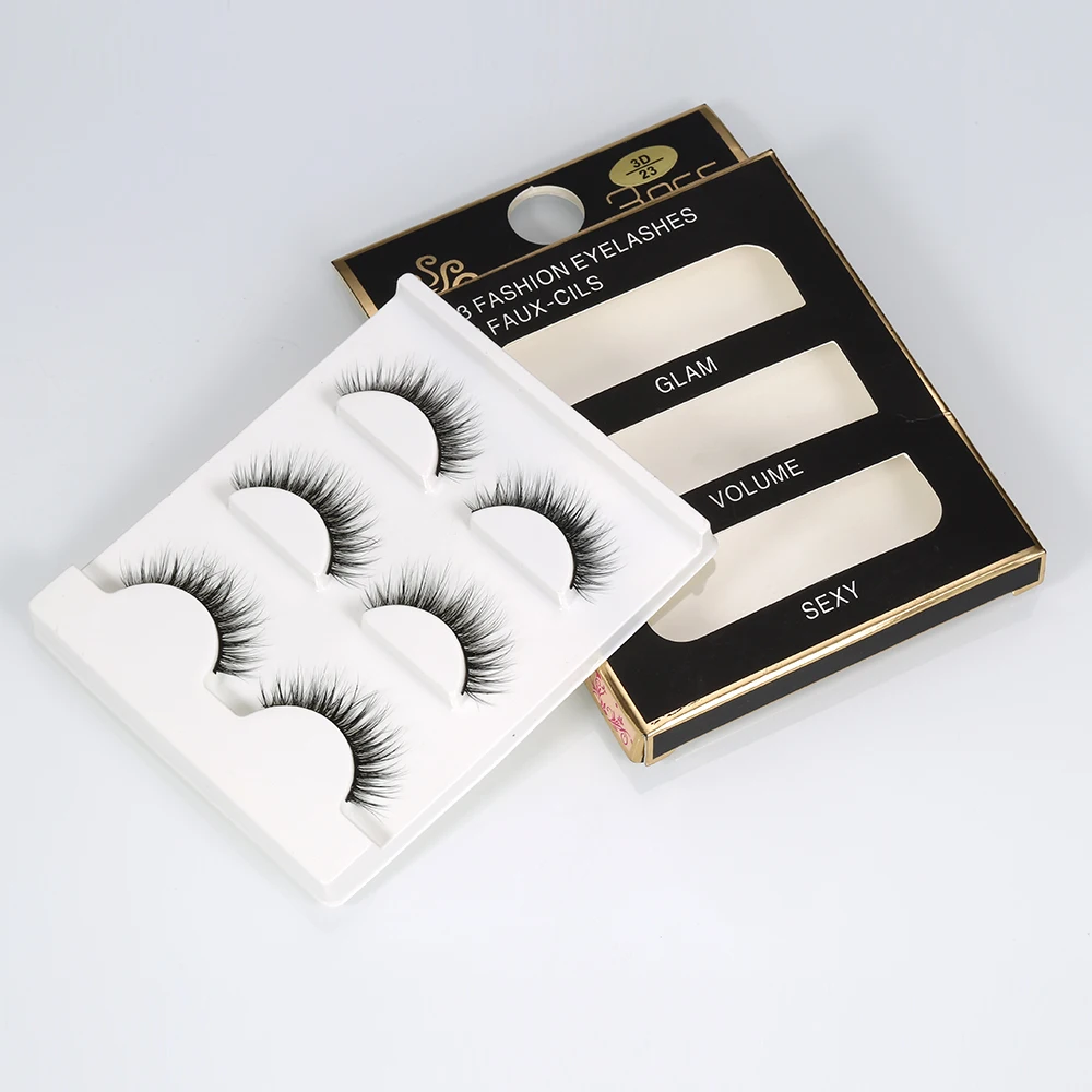 Лидер продаж 3 пары/Лот красивые настоящие длинные тонкие натуральные накладные