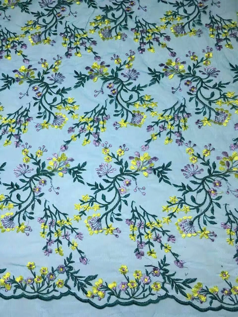 2016 Африканский французский Кружево Ткань Высокое качество тюль с бисером для