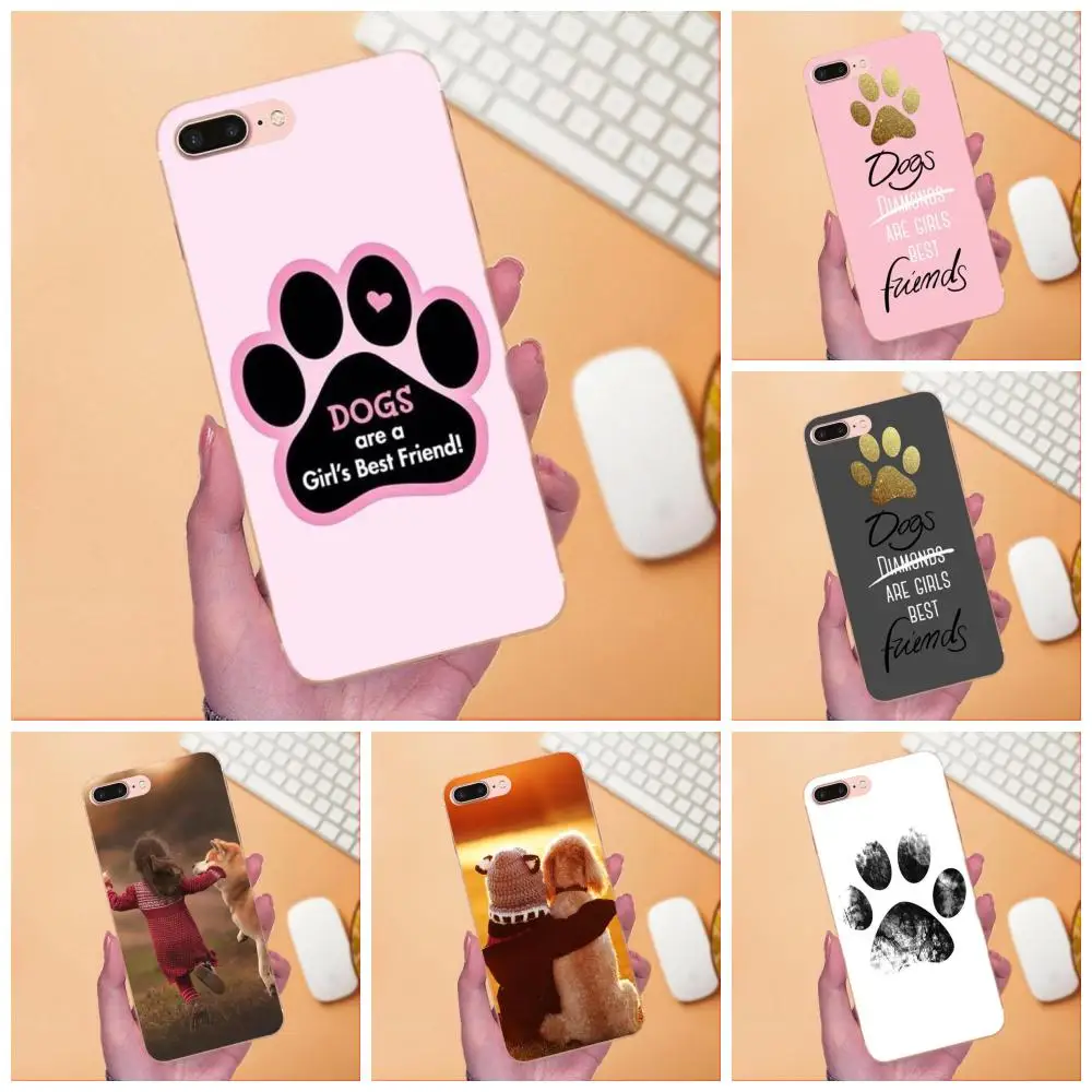 Собаки для девочек милые лапы собак модные Galaxy Grand Alpha G850 Core2 Prime S2 I9082 A3 A5 A7 On5 On7 2015