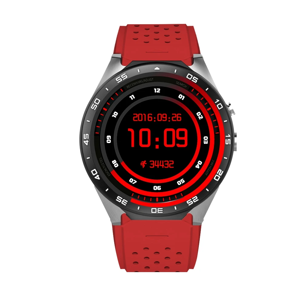 Круглый KW88 Smart Watch Android 1.39 Дюймов IPS сенсорный экран MTK6580 Quad Core 1.3 ГГЦ 2.0Mp камера 3 Г