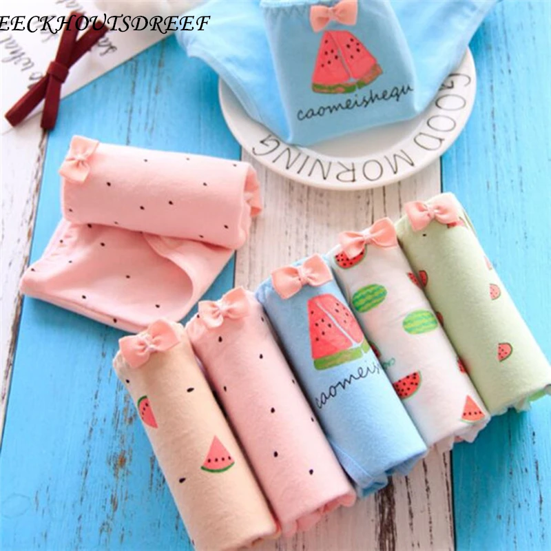 2018 нижнее белье для девочек трусики с бантом и низкой талией трусы