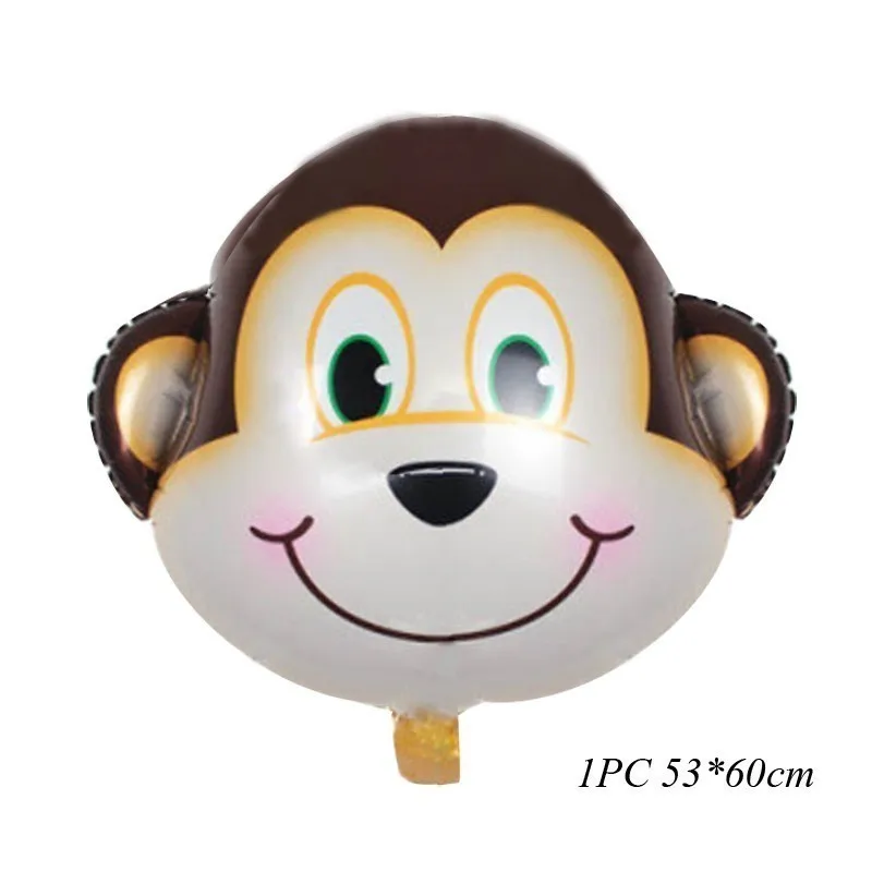 1pc Monkey M 1 компл. Джунгли вечерние дикие милые животные воздушные цифры с днем рождения баннер для ребенка душ день рождения для вечеринки в стиле сафари поставки - Цвет: 1pc Monkey M