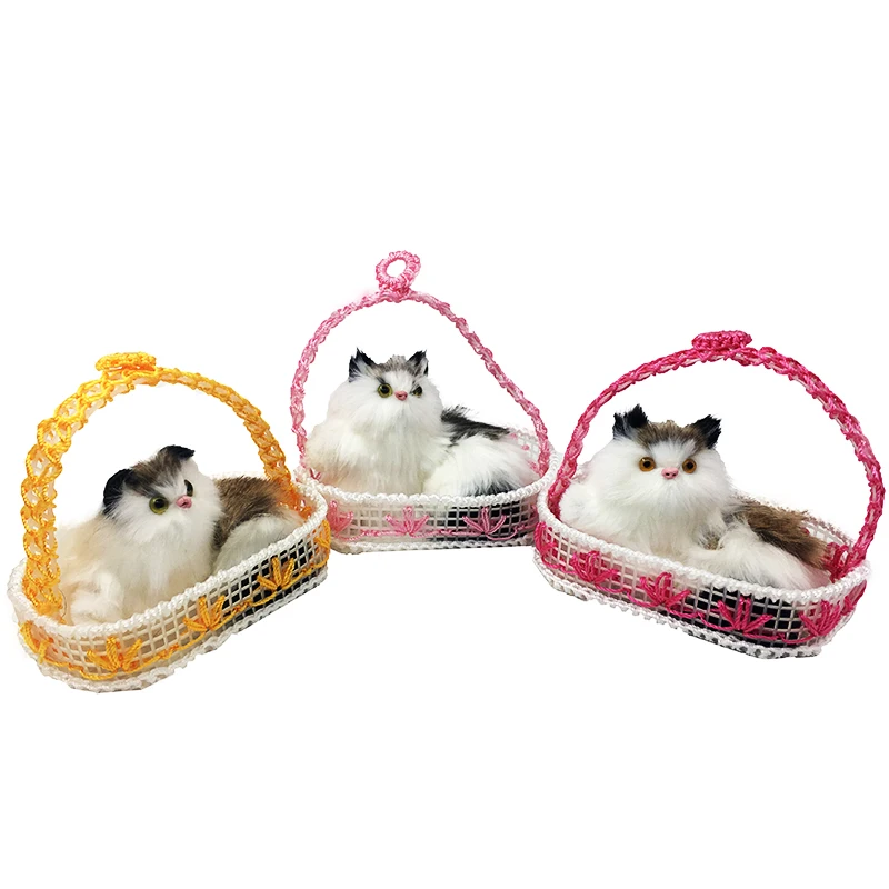 Кукла с милыми животными плюшевые кошки корзина детская игрушка Декор детский